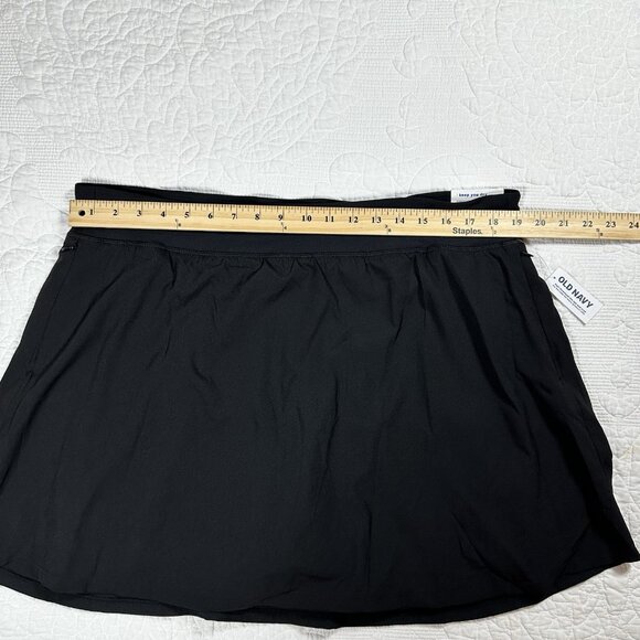 Old Navy Activewear Skort Womens 2XL Black Stretchtech Dry Quick Zip Pockets - Picture 9 of 14